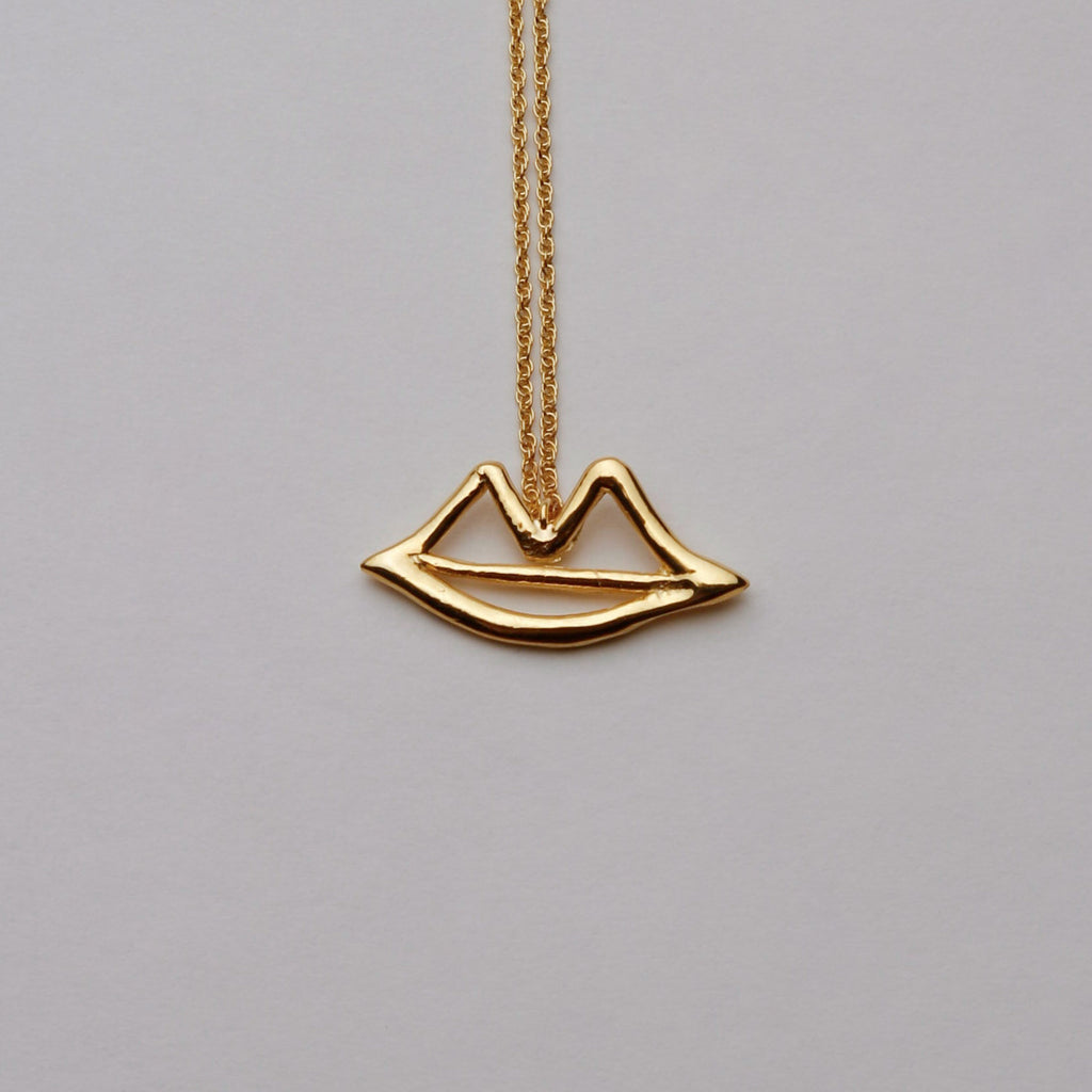 MOUTH OUTLINE NECKLACE