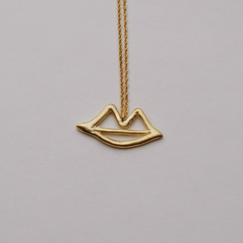 MOUTH OUTLINE NECKLACE